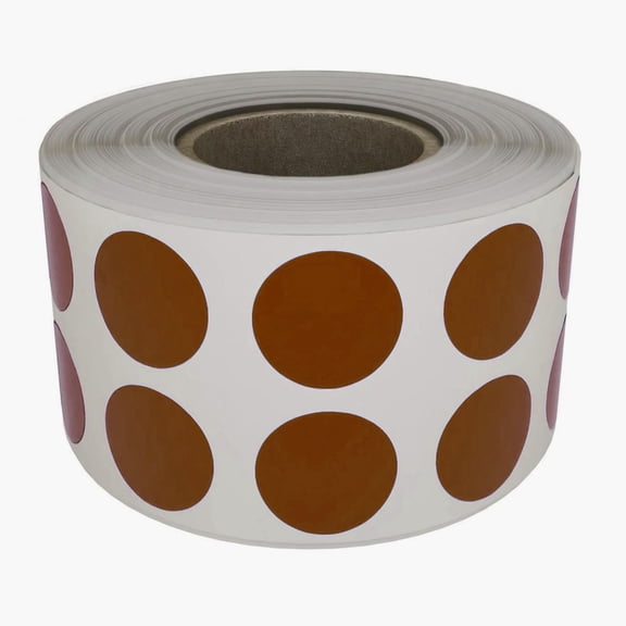 Royal Green Color Coding Labels Brown Sticker Dots on a Roll in 0.50 inch (13mm) 1080 Pack