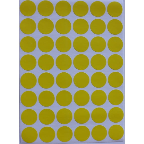 Royal Green Color-Coding Labels Dot Sticker 11/16" Inch Colored Labels forInventory Office Supplies in Yellow (17mm), 4800 Pack