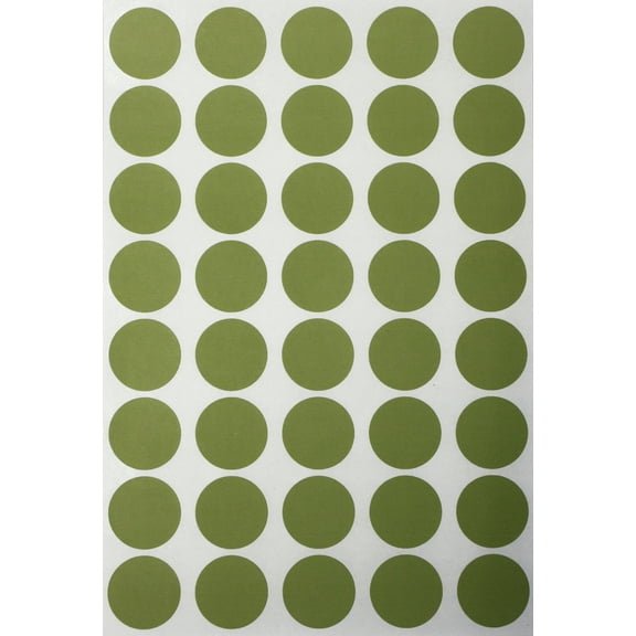 Royal Green Color Coding Labels Dot Sticker - Blank Stickers Olive 19mm - 600 Pack