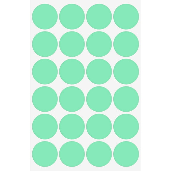Royal Green Color Coding Labels - Round Circle Dot Sticker in Pastel Green 25mm - 360 Pack