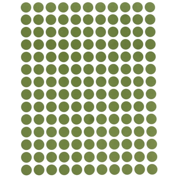 Royal Green Color Coding Labels Round Stickers in Olive Green 10mm (0.375 inch) - 700 Pack