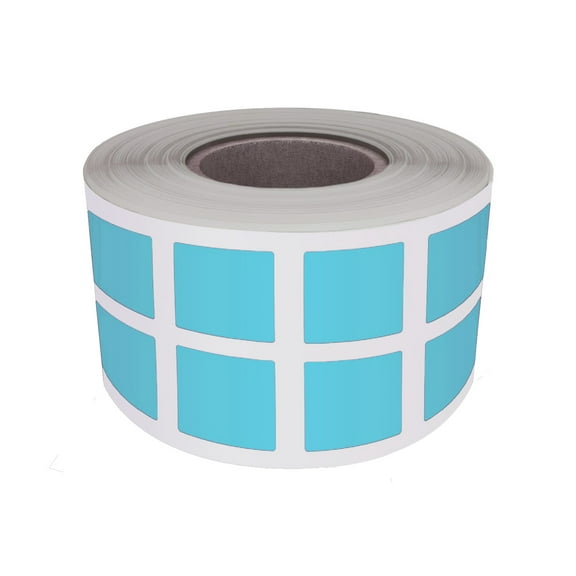 Royal Green Color-Coding Labels Square Label 1 in Roll in Light Blue 25m x 25mm - 1000 Pack