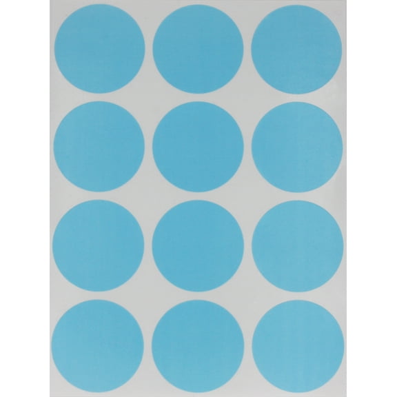 Royal Green Color Coding Labels Stickers for Arts and Crafts in Light Blue 38mm (1.5 in) 60 Pack