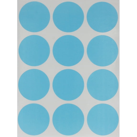 Royal Green Color Coding Labels Stickers for Arts and Crafts in Light Blue 38mm (1.5 in) 60 Pack
