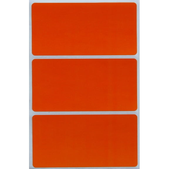 Royal Green Color Coding Labels for Organizing and Moving 4" x 2" Stickers to Write in Orange, 300 Pack