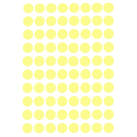 Royal Green Color Coding Labels in Yellow - Pastel Stickers in 1/2 inch (13mm) - Circular Decorative adhesives - use for Spring Cleaning - 400 Pack