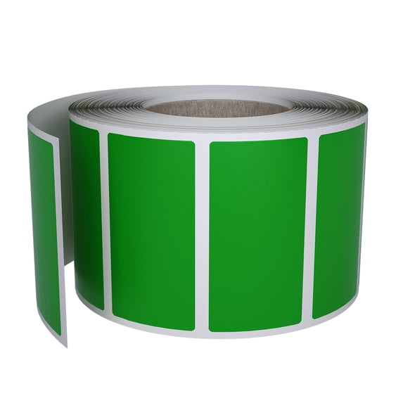 Royal Green Color Coding Sticker Roll Write On Labels 1.57" x 0.75" in Green, 500 Pack