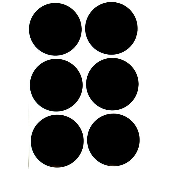 Royal Green, Color Round 2" inch Black 50mm, Labels for Multi-purpose great for Jars and Storage and identification, 540 Pack