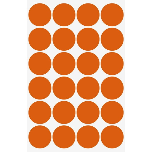 Royal Green Color Stickers Dots Coding Labels - Dot Sticker Orange 25mm - 360 Pack