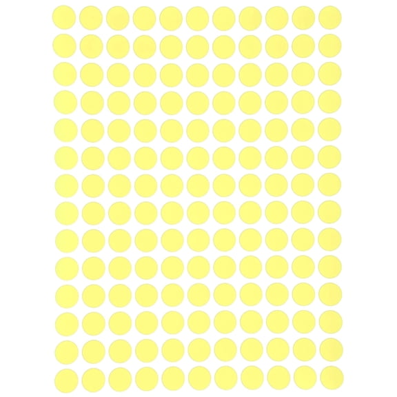 Royal Green Colored Code Labels 0.375 inch Round Dot Sticker 3/8 Circle Stickers for Labeling, Calendars, Planners 10mm, 14000-Pack (Pastel Yellow)