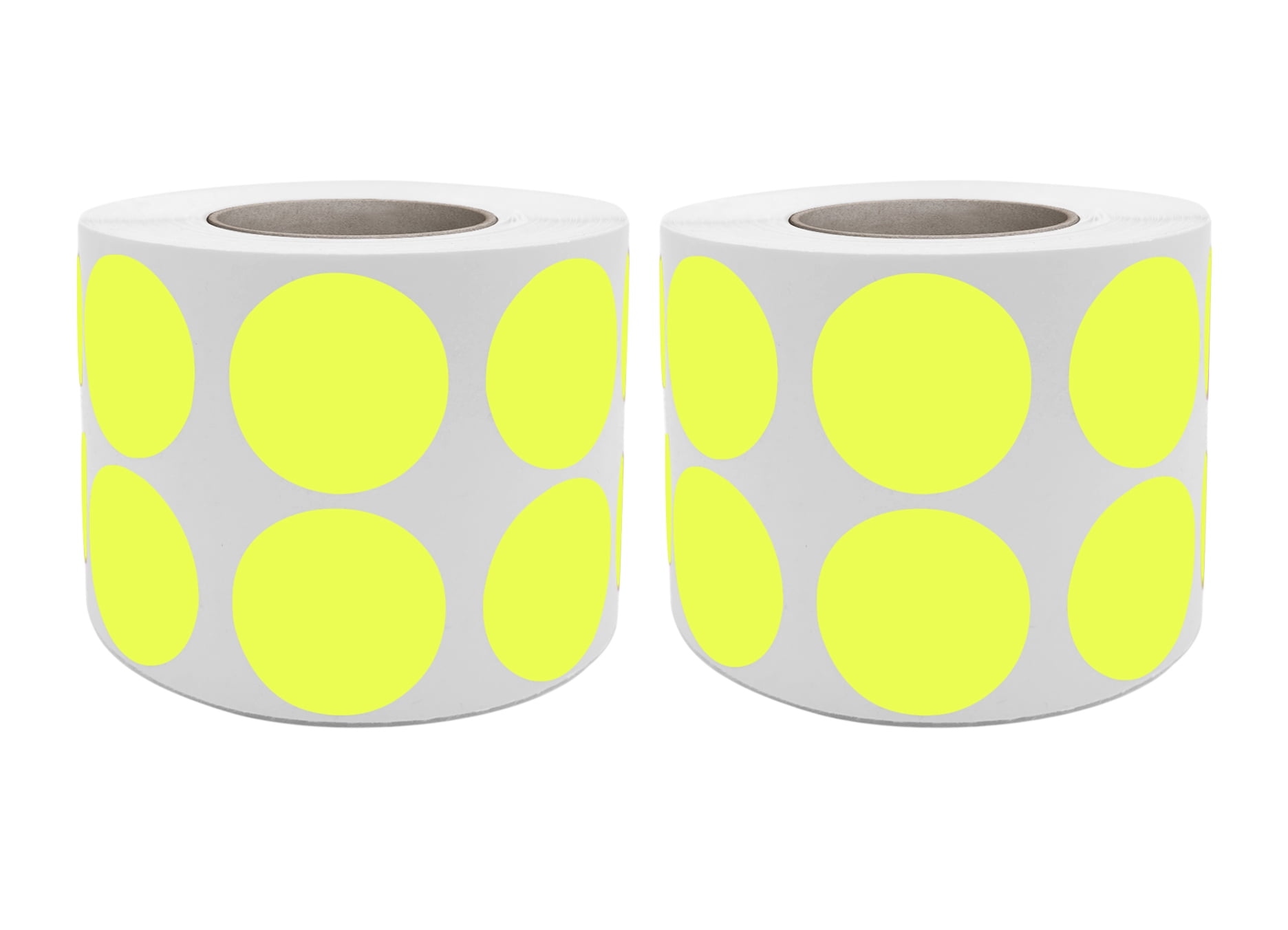 Royal Green Colored Dot Stickers 3/4" Round Labels (19MM) NeonYellow