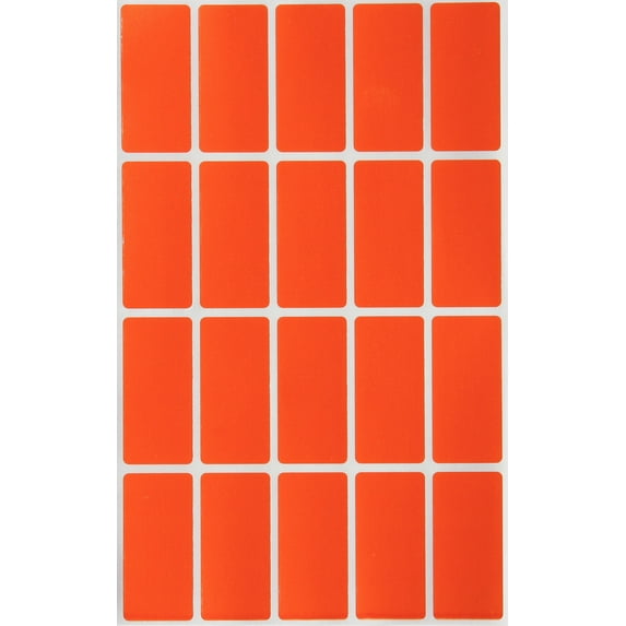 Royal Green Colored File Stickers 1.57 inch x 0.75 inch - Orange Color Code Label Rectangular (40 mm x 19mm) 300 Pack