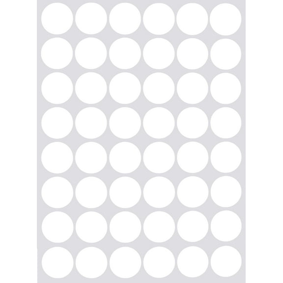 Royal Green Colored Labels 11/16" Inch (17mm) Dot Stickers in White - 2400 Pack