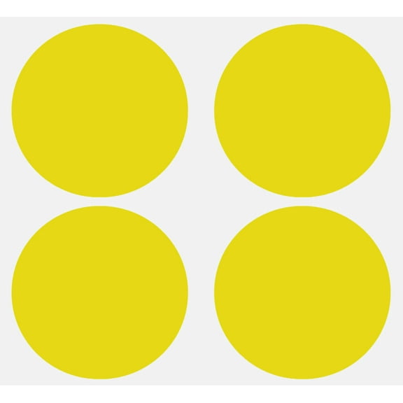 Royal Green Colored Labels for Packaging and Labeling (3 Inch) Large Yellow Dots 75MM - 40 Pack