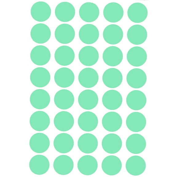 Royal Green Colored Sticker Dots for Invitation Seals and Embellishments Easter Colors for Egg Hunt - Pastel Green (19mm) 3/4 inch - 280 Pack