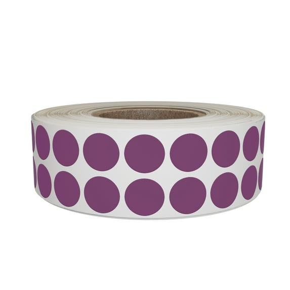 Royal Green Colored Sticker Dots in Purple 17mm (11/16 inch - 1220 pack