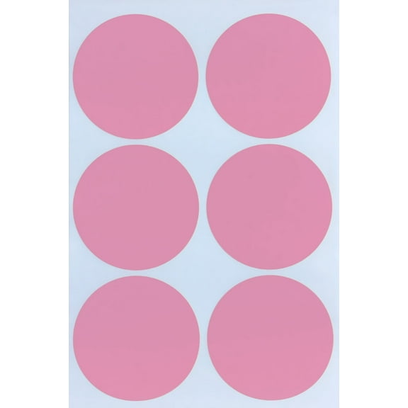 Royal Green Colored Stickers Rounds 50mm 2 inch - Pastel Pink dot Labels 5 cm - 540 Pack