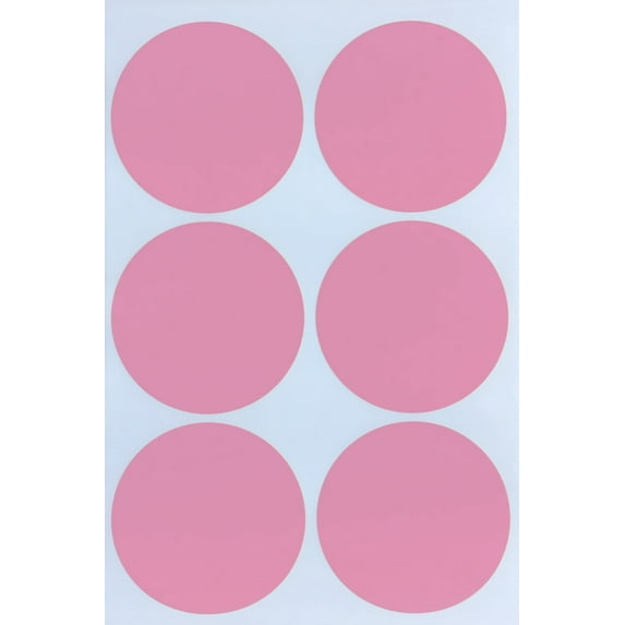 Royal Green Colored Stickers Rounds 50mm 2 inch - Pastel Pink dot Labels 5 cm - 540 Pack
