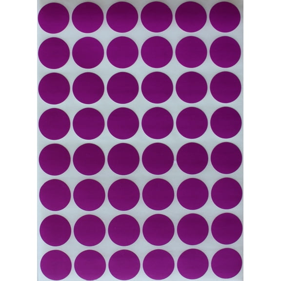 Royal Green Dot Sticker 11/16" Inch (17mm) Colored Labels in Purple - 2400 Pack