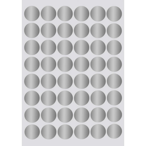 Royal Green Dot Sticker 11/16" Inch (17mm) Colored Labels in Silver - 2400 Pack