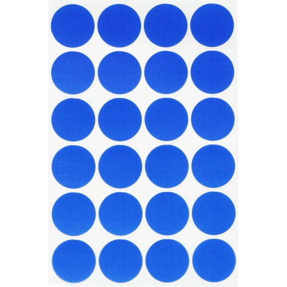 Royal Green Dot Sticker Color Coding Labels - Blue Round Circle Stickers 25mm - 600 Pack