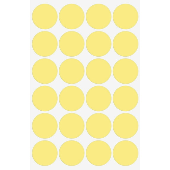 Royal Green Dot Sticker Color Coding Labels - Round Stickers Pastel Yellow 25mm - 360 Pack