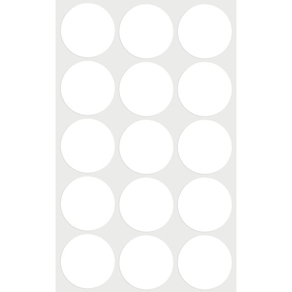 Royal Green Dot Sticker Organizing Labels 30mm - Color Coding Labels 1.25 in, 25 Sheets, White - 375 Pack