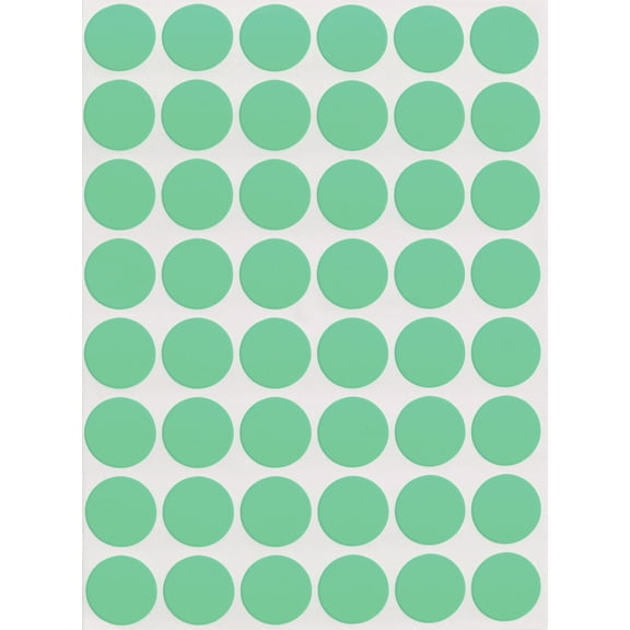 Royal Green Dot Stickers Labels 11/16" Inch (17mm) Circle Sticker Label in Pastel Green - 2400 Pack