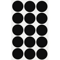 Royal Green Envelope Seal Labels 1.25 inch - Black Sticker Dots in 30mm - 750 Pack