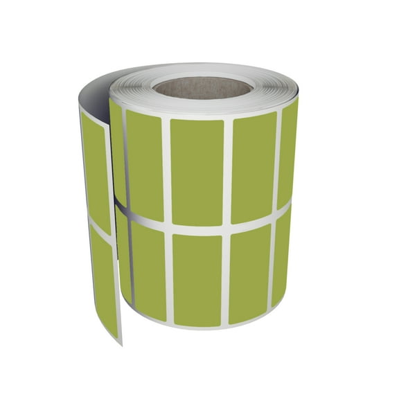Royal Green File Folder Labels Stickers for Color-Coding, Inventory, and Labeling Rolls in Olive Green 25mmx10mm (1 inch x 3/8 inch) - 1000 Pack