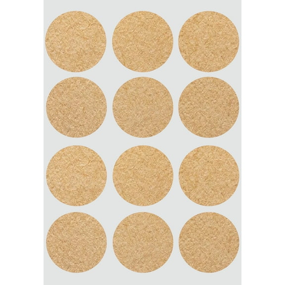 Royal Green Gift Tag Labels Dot Sticker 1.5" inch in Brown Kraft (38mm) - 60 Pack