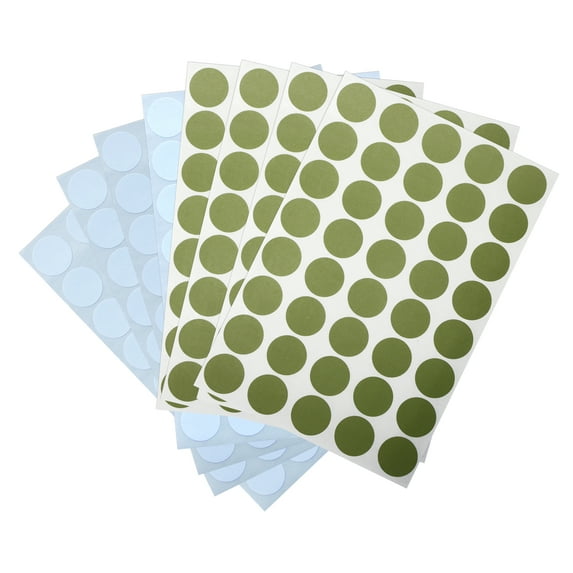 Royal Green Halloween Eyes Decoration Sticker Dots for Arts and Crafts White and Olive - 320 Pack