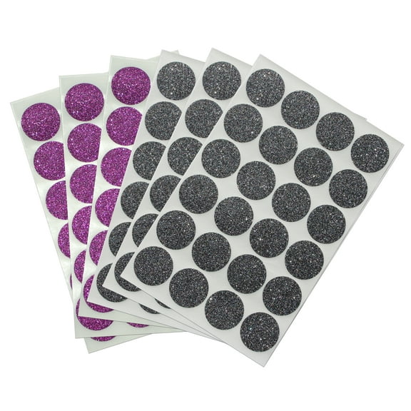 Royal Green Halloween Glitter Sticker for Spooky Envelope Seals Party Supplies and DIY Crafts in Black and Purple - 288 Pack