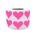 thumbnail image 1 of Royal Green Heart Label Rolls for Gifts Wraps, Party Favors, and Bags 19mm Pink Hearts Sticker 3/4 inch - 1200 Pack, 1 of 7