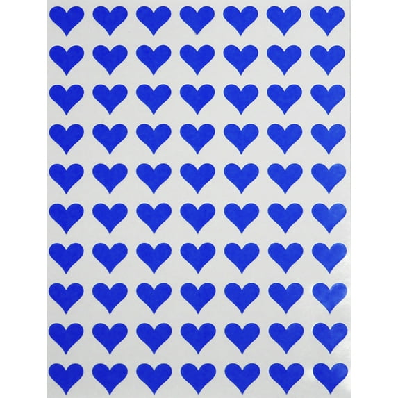 Royal Green Heart Label Sticker for Invitation Seals 1/2" (0.5 inch) Blue Heart Stickers for Gift Packaging, Boxes and Bags - 1050 Pack