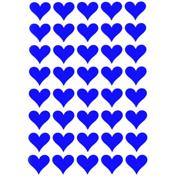 Royal Green Heart Sticker Labels for Stationery Envelopes 3/4" Teacher Supply Stickers, Gift Packaging, Party Favor and Bags in Blue - 1000 Pack