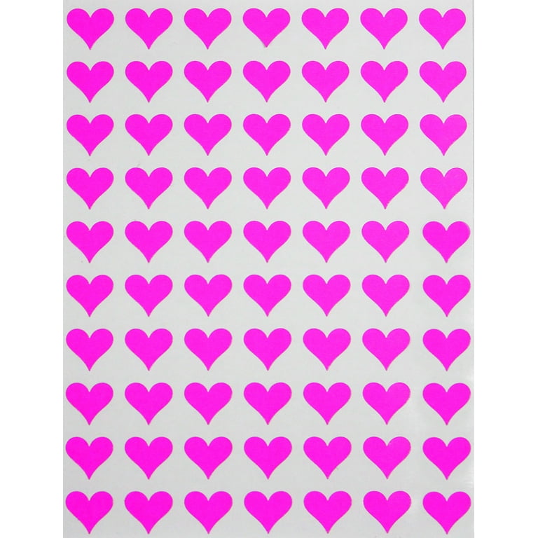 Royal Green Heart Sticker Embellishments for Arts, Crafts, Party Supplies,  and Scrapbooking 13mm (0.5 inch) Pastel Pink Label Roll 1/2 inch - 1250  Pack 