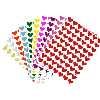 Mini Pack - One Inch Vinyl Heart Stickers