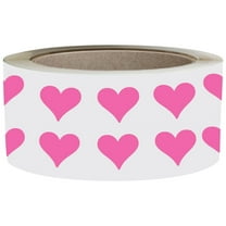 Royal Green Hearts Sticker Roll 1/2 inch Pink Heart Labels for Party Favors, Party Supplies, Gift Boxes, Crafts, and Scrapbooking 13mm (0.5 inch) - 1250 Pack