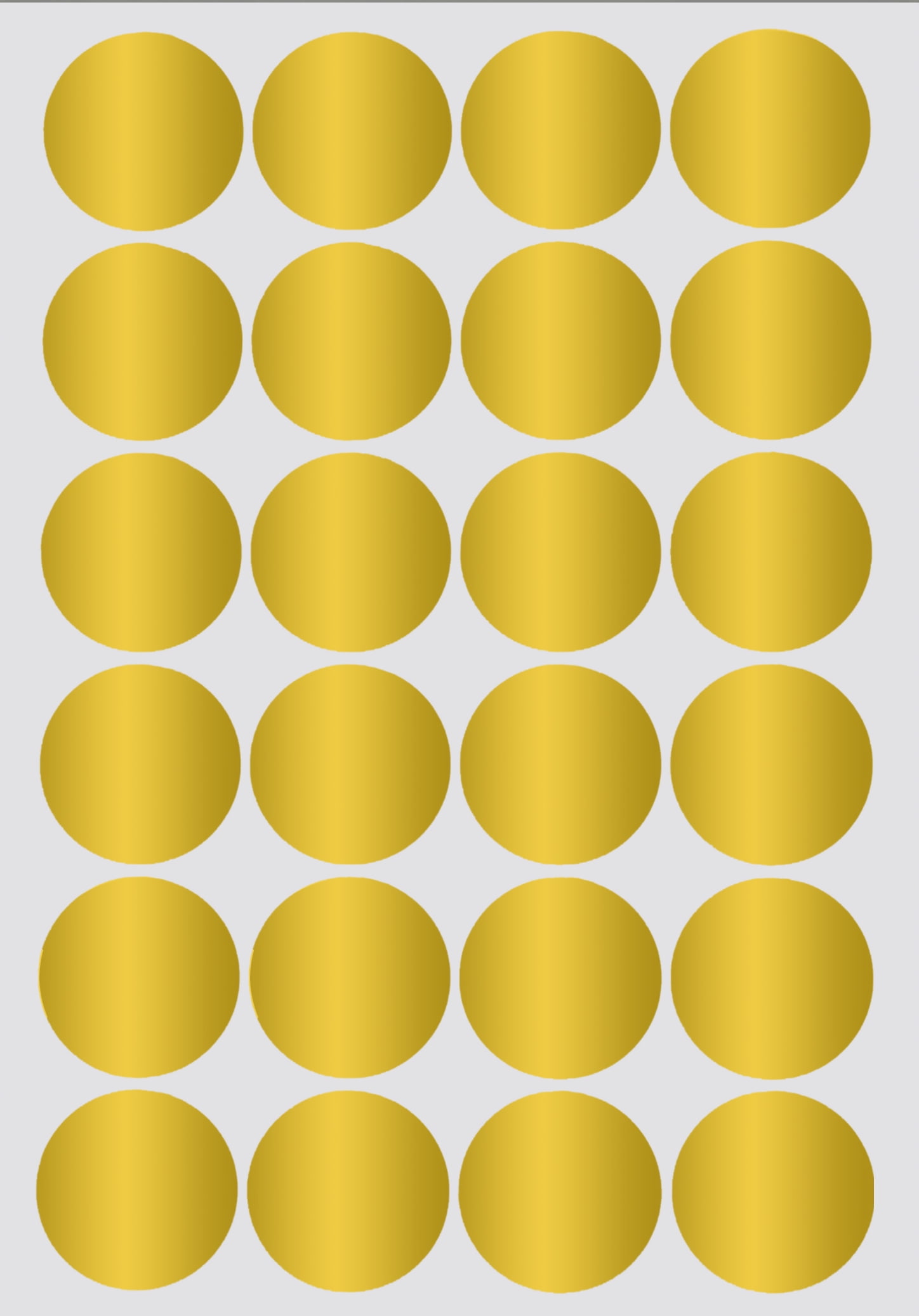 Royal Green Invitation Seal Dots Metallic Stickers in Gold for Graduations and Weddings- 25MM - 2400 Pack