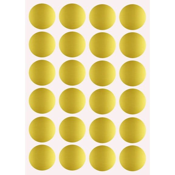 Royal Green Invitation Seal Stickers in Gold foil -Dots Round Stickers 25mm - 600 Pack