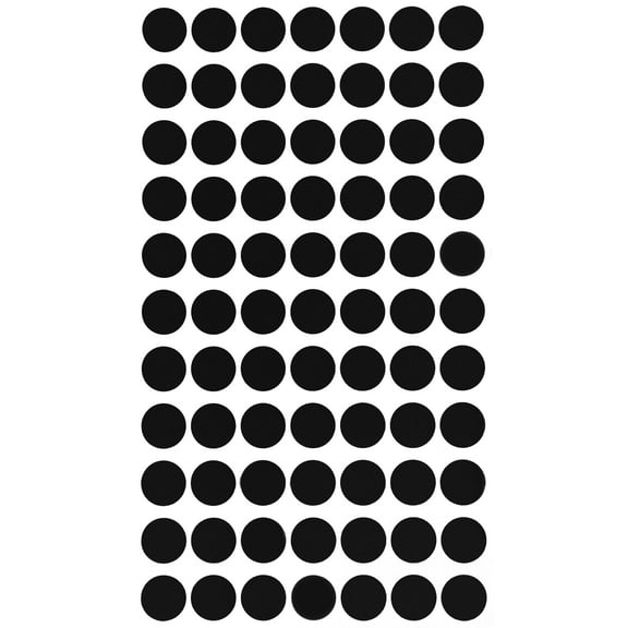 Royal Green Label Removable Adhesive Dot Stickers 1.5cm, Color Coding Labels 15mm (Approx 5/8 inch 19/32), 3850 Pack (Black)
