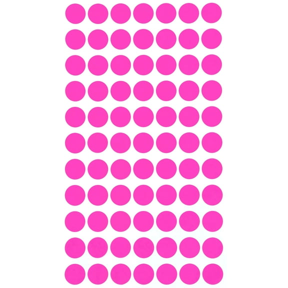 Royal Green Label Removable Adhesive Dot Stickers 1.5cm, Neon Pink Color Coding Labels 15mm (Approx 5/8 inch 19/32), 3850 Pack (Neon Pink)