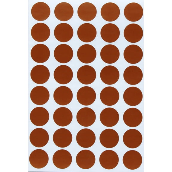 Royal Green Labeling Sticker Dots 19mm 3/4 inch - Brown - 600 Pack