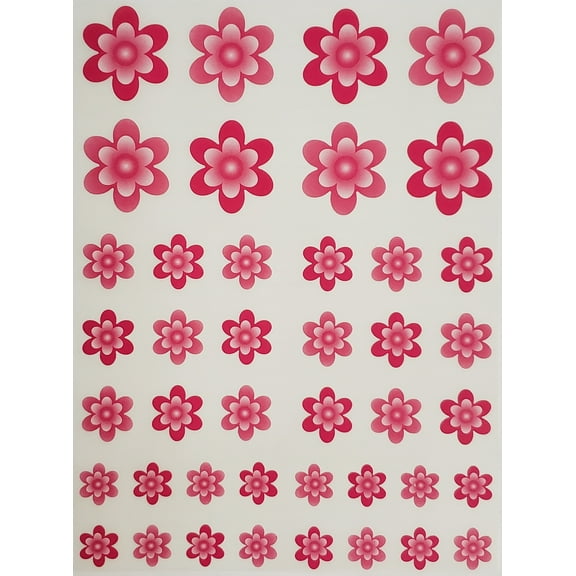Royal Green Labels Pink Daisy Flower Stickers for Arts and Crafts - 420 Pack