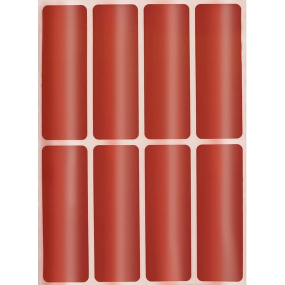 Royal Green  Labels Sticker Rectangular 3x1 inch (75mm x 25mm) Gift Box Stickers for Christmas and Parties in Metallic Red - 40 Pack