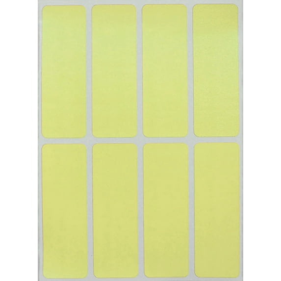 Royal Green Labels Stickers 1 x 3 inch, Writable Rectangle Label for File Folder Tabs in Pastel Yellow - 400 Pack