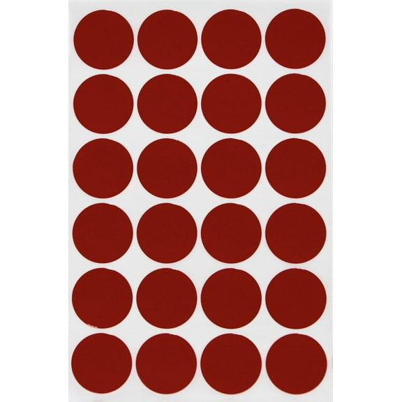Royal Green Large Circle Stickers 1" inch - Color Labels in Red Velvet 25MM - 360 Pack