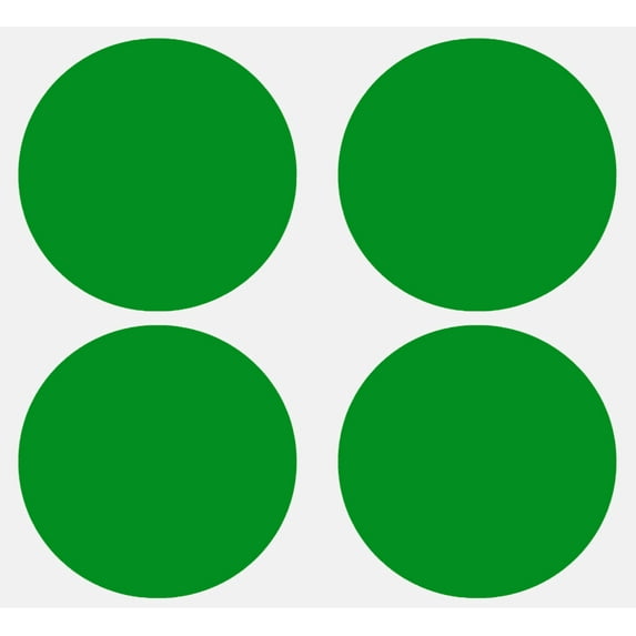 Royal Green Large Dot Stickers 3" Inch in Self Adhesive Labels in Green 75MM - 200 Pack
