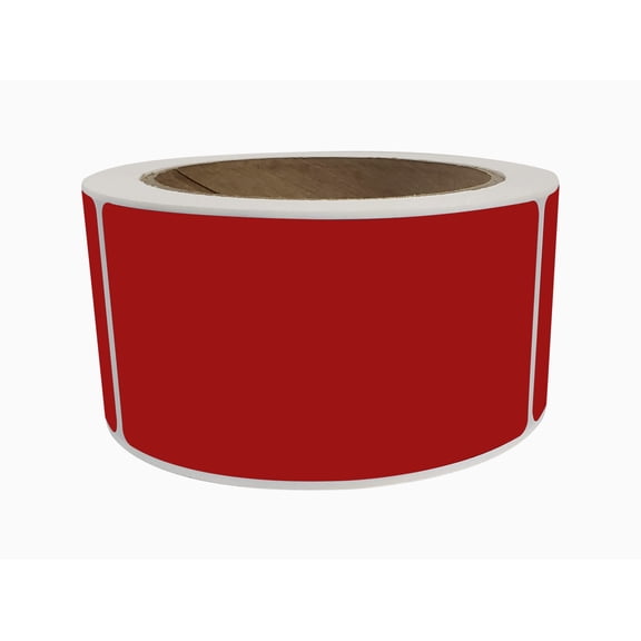 Royal Green Large Rectangular Labels 4x2 Sticker Roll (7.5cm x 2.5cm), Red Velvet - 250 Pack